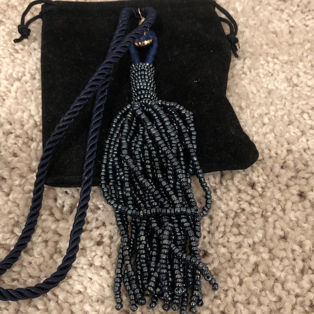 Tommy BAHAMA Island Navy Tassel Necklace 💎 🎥 - Picture 11 of 13